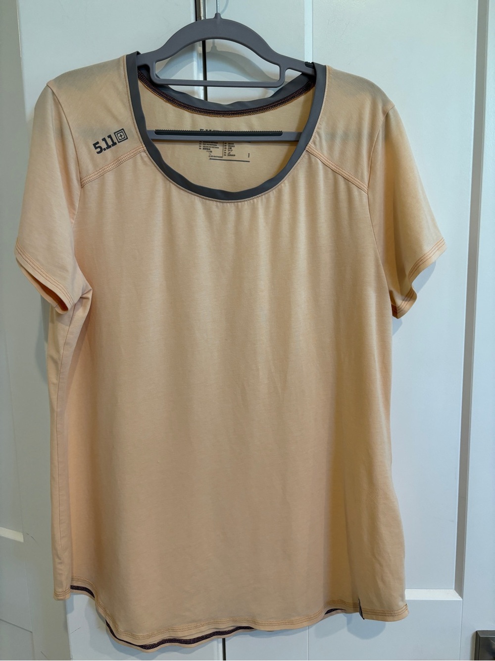 5.11 Tactical Women's Peach Short Sleeve Performance Top. Size L
